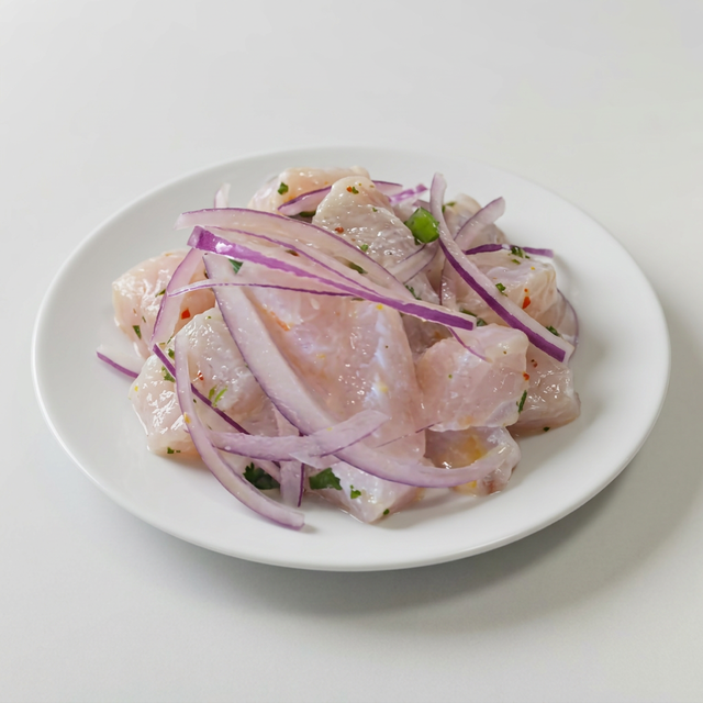 Ceviche Corvina Fish (Corvina Fish Ceviche).
