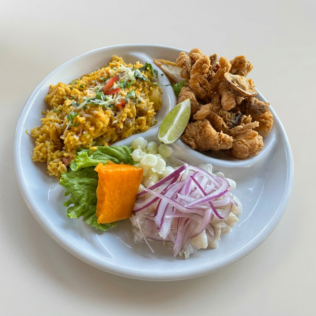 Ronda Agachaditos (Peruvian Street-Food Platter).